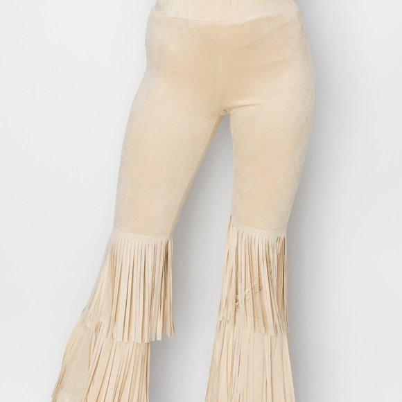 VOCAL SUEDE FRINGE PANTS (3-COLORS) STEVIE KNICKS Woodstock HIPPIE western SM-3X - Picture 7 of 12